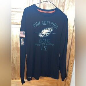 Philadelphia Eagles Nike Dri-Fit Salute to Service Long Sleeve Shirt.